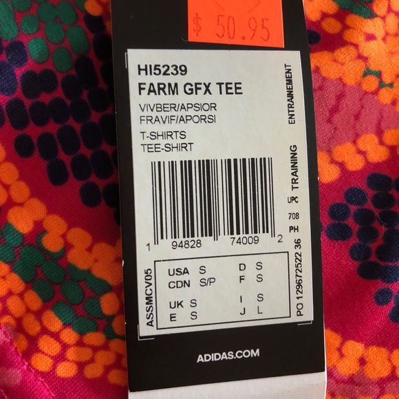 NWT Adidas Pink Farm GFX Tee, Size S - Picture 11 of 13